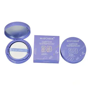 MAYCHEER UV-Protective BB Cushion Cream SPF50+ PA+++ - Sun Protection Mask Foundation, Full Coverage, 24H Long-Lasting, Oil Control, Hydrating, Oil-Free, Waterproof, Lightweight Natural Matte Concealer for Daily Makeup (Evens Out Skin Tone & Texture)