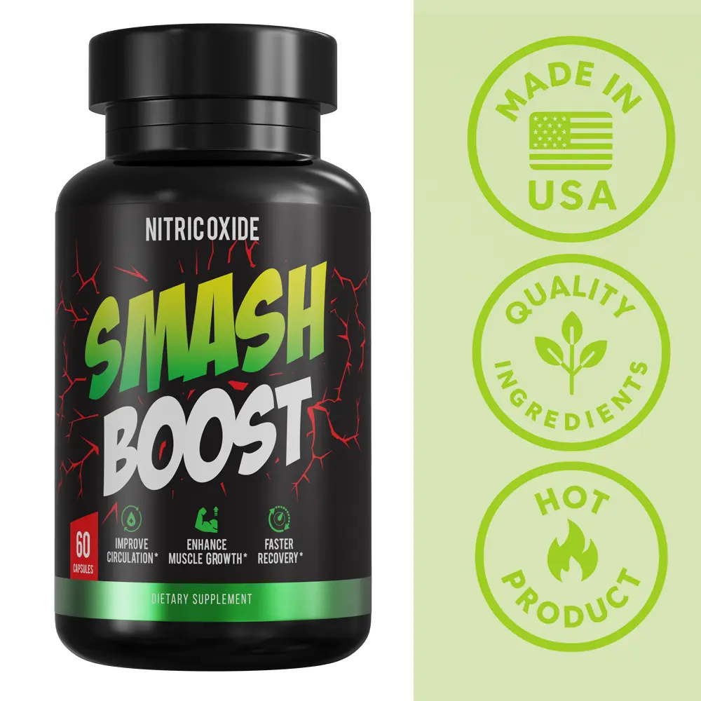 Smash Boost Nitric Oxide Capsules - Supports Respiratory Function & Overall Vitality, Essential Supplement for Healthcare - Vitamin