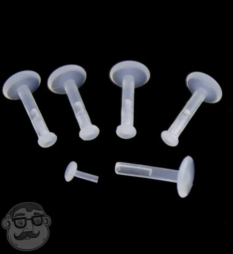 Clear Push Pin Retainer Labret Stud