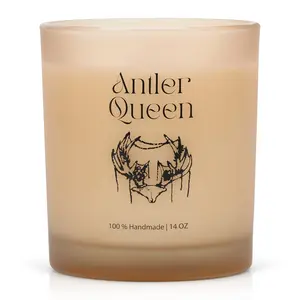 Antler Queen CandleBuMama - Antler Queen Scented Coconut Wax Candle – Bergamot, Cedar & Patchouli Aroma | Wood Wick Luxury Home Fragrance for Cozy Ambiance (14oz)