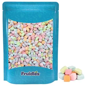 Fruidles Multicolor Mini Dehydrated Marshmallows in Resealable Bag - Mini Marshmallow Bits for Great Toppings (Half-Pound)