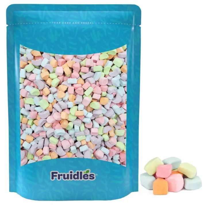 Fruidles Multicolor Mini Dehydrated Marshmallows in Resealable Bag - Mini Marshmallow Bits for Great Toppings (Half-Pound)