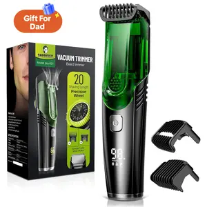[FathersDayGift]SHPAVVER Vacuum Beard Shaver for Men,SHPAVVER Built-in Vacuum Trimmer for Mustache, Sideburns, Facial Hair, Rechargeable, IPX6 Waterproof, 2 Comb, Comfort face 2in1 Electric Razor rechargeable men 2025 ornament, Father's Day Gifts, Gifts F
