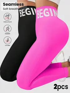 High Waist Elastic Yoga Pants for Women, Tummy Control Butt Lift, High Rise Leggings, Glute Enhancing Leggings, High Stretch Leggings, Breathable Sporty Skinny Trousers, All Season Workout Wear, Gym Fitness Activewear