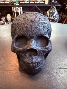 Midnight Marigold Sugar Skull Statue