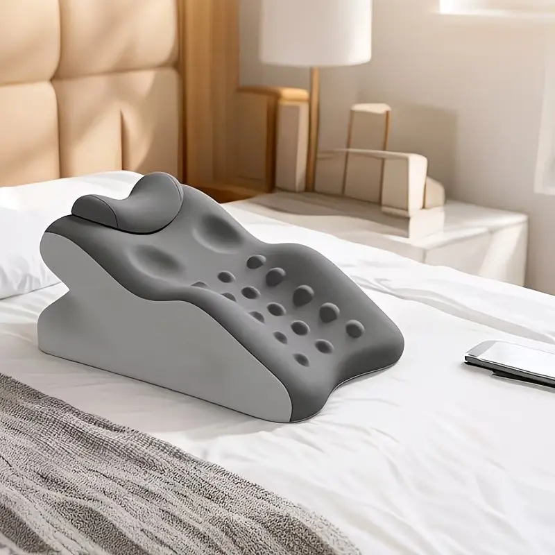 Ergonomic support pillow, multi-functional reclining pillow, breathable bed pillow, suitable for side sleeping and back sleeping, memory foam pillow, detachable pillow cover, multi-purpose for back support