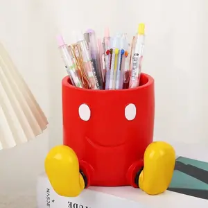 Creative Mickey Pen Holder Cute High-Quality Cartoon Desk Decor Large Capacity Student Office Stationery Storage Organizer Suitable for Office Study Room