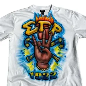 Sgrho Inspired Airbrush T-Shirt - Unique Sorority Apparel For Stylish Women Cotton Fit