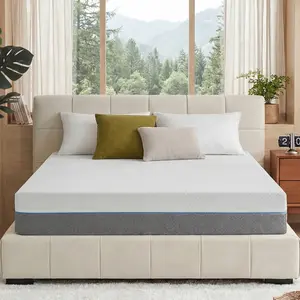 2-in-1 Reversible Mattress (Firm & Extra Firm), Gel Memory Foam & High-Density Support, Back Pain Relief, Removable Fiberglass-Free Cover, CertiPUR‑US Certified, Bed-in-a-Box