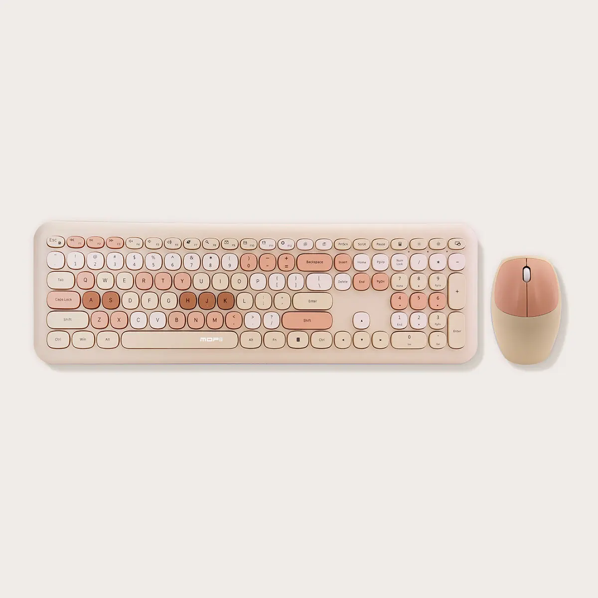 MOFii 2.4G Wireless Membrane Keyboard & Mouse Combo - Slim Full Size Office Accessories with Silent Keys, Portable Design, Productivity Tools for PC/Laptop/Windows Desktop (Ideal Gift)