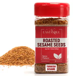 Eastanbul Roasted Sesame Seeds, 7.05oz Toasted White Sesame Seeds