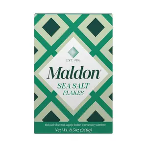Sea Salt Flakes, 8.5 oz (240 g), Kosher, Natural, Unique Gourmet Pyramid Shaped Salt Flakes, Perfect for a Wide Range of Dishes, Hand-Harvested for Four Generations (Packaging May vary)