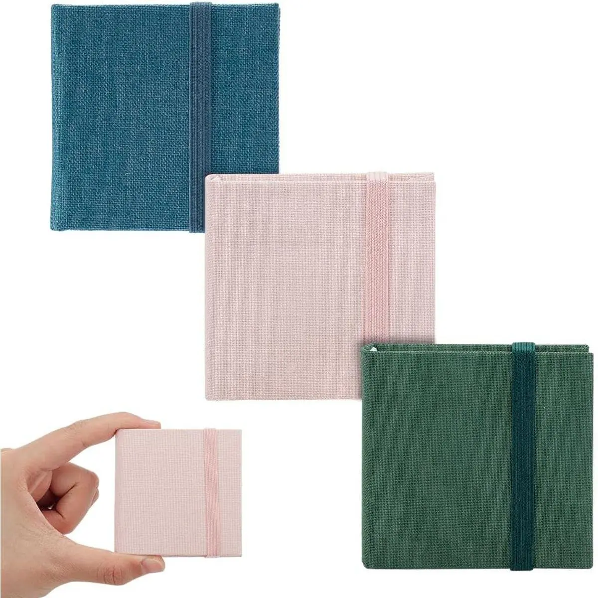 3 Pcs Mini Watercolor Sketchbook 2.4 x 2.4 Inch, 300g Portable Square Pure Color Small Watercolor Sketchbook 60 Pages Watercolored Textured Drawing Papers Travel Sketchbooks Art Sketch Book