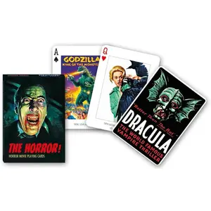 Piatnik The Horror! Horror Movie Playing Cards – Classic Monsters on Every Card