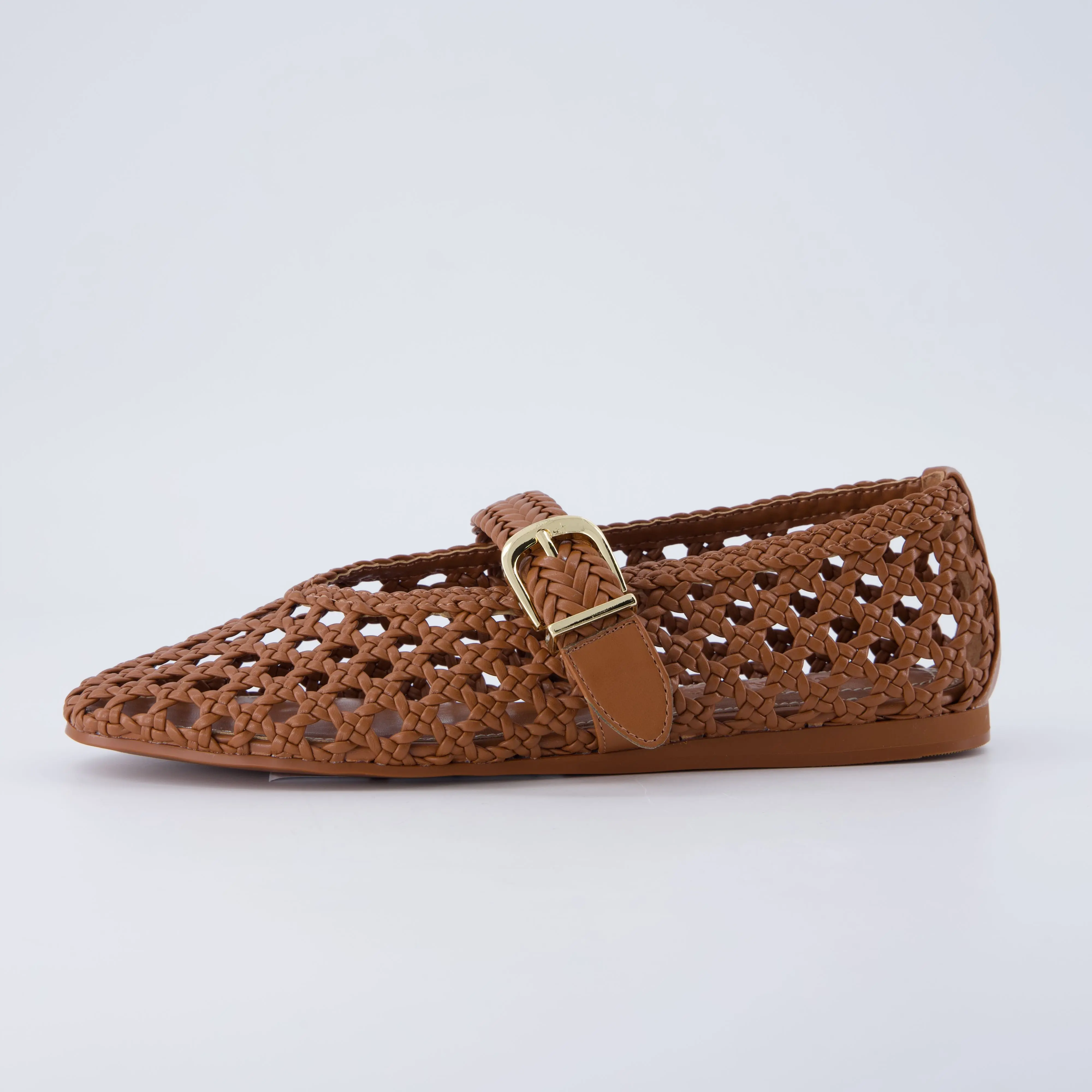 Cushionaire Wit Hand Woven Flats For Women | Mary Jane Ballet Flats With Adjustable Braided Buckle Strap | Classic Woven Flat Design For Everyday Casual Outfits