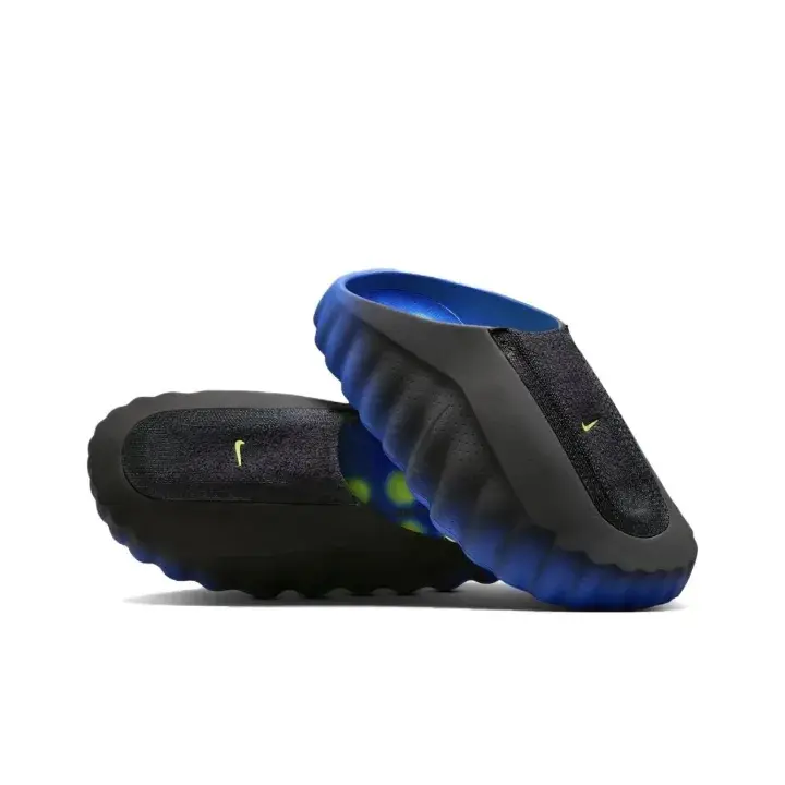 Two-tone Gradient Slides With 3D Wavy Thick Sole & Quick Moisture-draining Vents, match edgy outfits for short trips and casual urban street walks