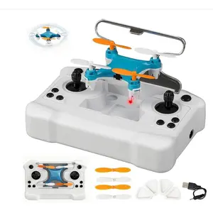 LED Light Up RC Flying Toy All-Ages 360° Stunt Flights 4-Axis One-Touch Anti-Drop Beginner Flyer with Propeller Guard & Decorative Feature