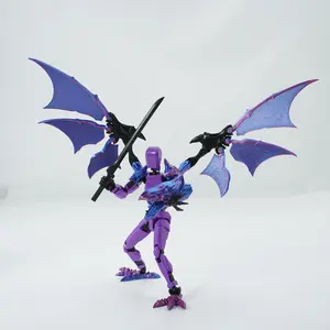 New T13 Action Figure Dragon Series, Joint-Movable Assembled with Wing Accessories, Perfect Desktop Decoration, Multiple Colors Available, Collectible Figures, Articulated figures