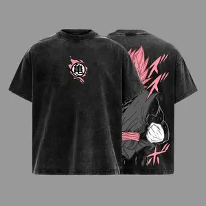 Pink Warrior Transformation Oversized Tee | Vintage Washed Anime Streetwear | Inspired by Legendary Fighter Power Form | Heavy Cotton Graphic Top for Anime Fans & Streetwear Lovers