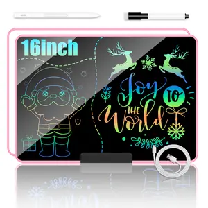 XZBB LCD Writing Tablet for Kids，16 Inch Colorful  Drawing Board with Stylus,One-Tap Erase, Lock Function, and Rechargeable Design,Educational and Learning Toy for Boy and Girls. Portable Protection Charging Durable Pad Screen Pink