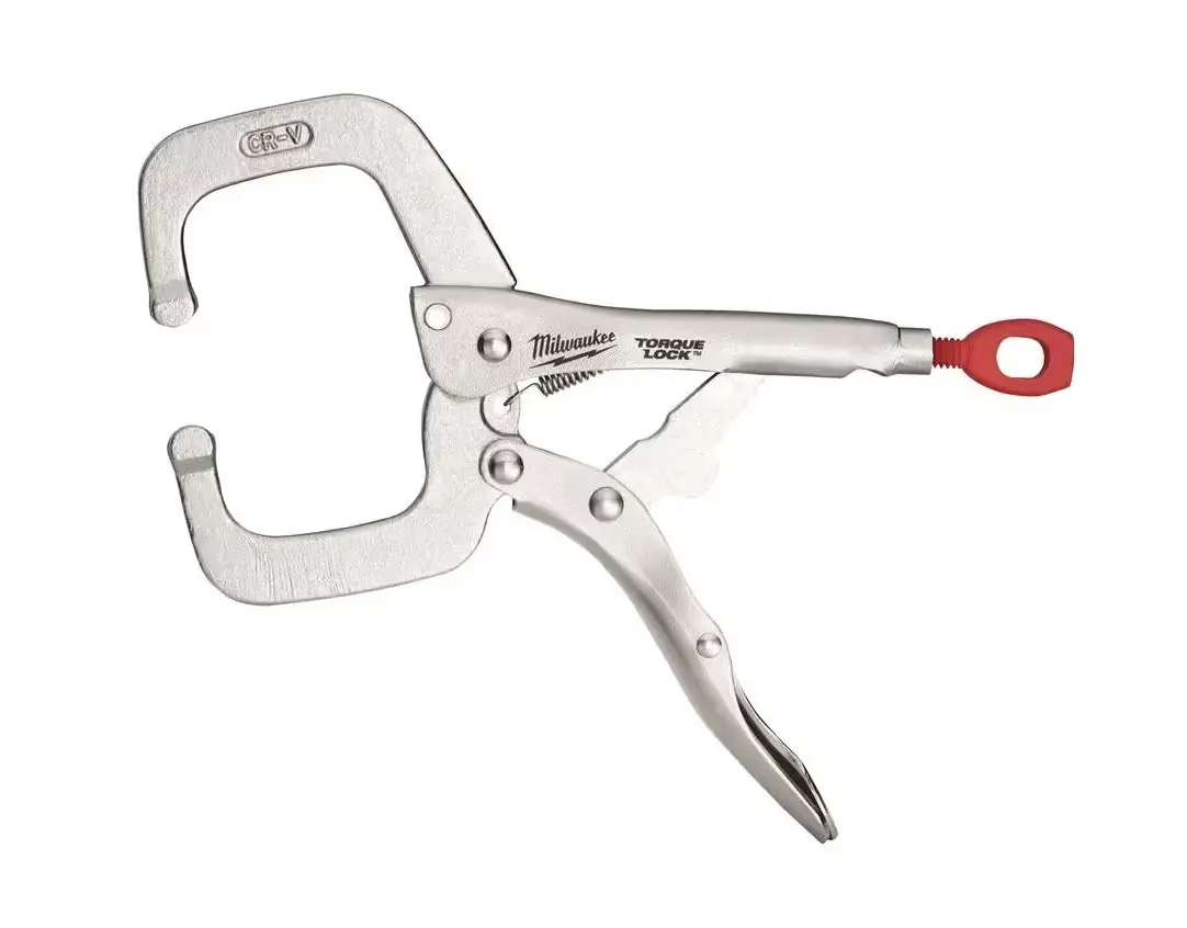 Milwaukee 6 Inches TORQUE LOCK Secure C-Clamp with Regular Jaws for Efficient Clamping (48-22-3532)
