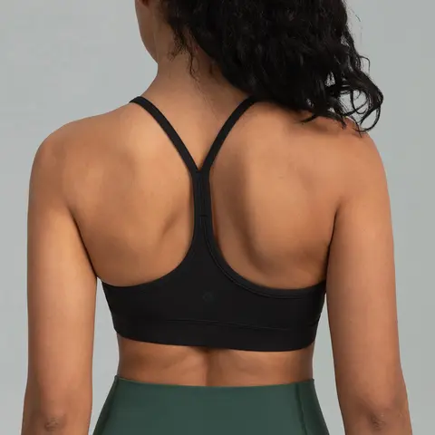 Colorfulkoala Dreamlux Women's Y-Back Activewear Workout Bra - Gym Aesthetic, Light Support Low Impact Minimalist Lightweight Stretchy Sports Bra, Removable Cups, Back Cutout, Bounce-Reducing, Ideal for Yoga & Upper Body Training, A-C Cups