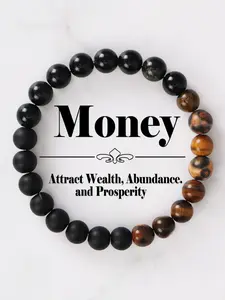 Unisex Elegant Lucky Beaded Bracelet, Fashionable Jewelry for Men & Women for Party, Daily Clothing Decor, Trendy All-match & Exquisite Jewelry for Birthday Gift, Stones Beaded