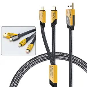 4 in 1 data cable 100W multi-function mobile phone charging cable super fast charging armor series Smartphone Cellphone