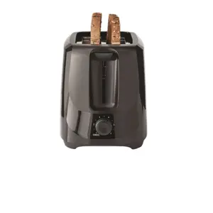 Mainstays 2-Slice Toaster Black with 6 Shade Settings and Removable Crumb Tray, New