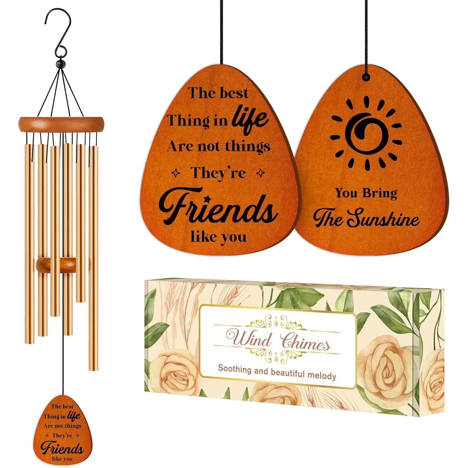 Friendship Gifts for Women,   Birthday Gifts for Women, , Bestie, Soul Sister, Female,  Gifts Wind Chimes for Birthday, Christmas, BFF Long Distance Friendship  Ideas