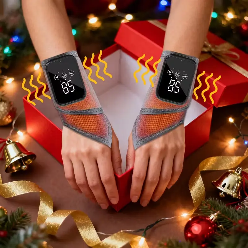 Wrist vibration heating device for relieving muscle stiffness — rechargeable and portable — designed for office workers, seniors, and eSports players; Father’s Day gift