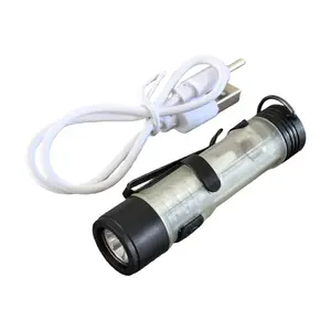 Mini LED Keychain Flashlight USB-C Rechargeable Magnetic Clip-On Adjustable Brightness Compact Hands-Free for Camping Hiking Emergency Travel