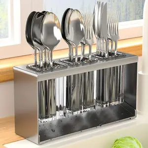 1-piece multi-functional drying rack, household chopstick holder, kitchen utensil storage rack, knife, fork, and spoon storage rack, Dish Drying Organiser