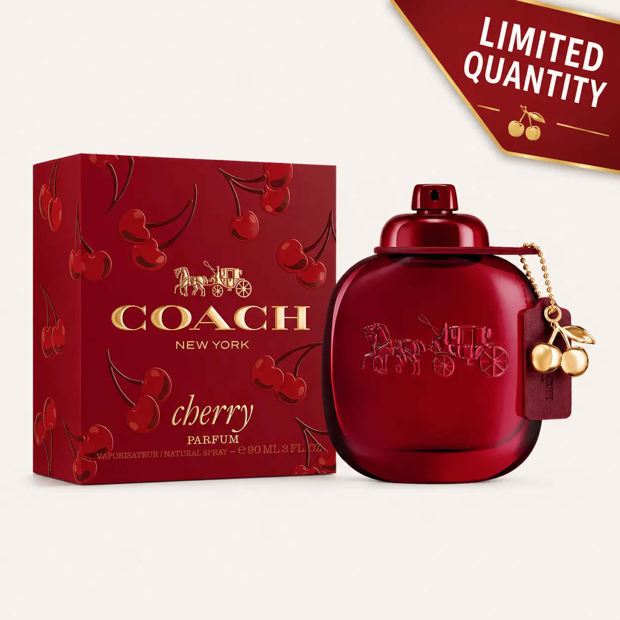 Coach Cherry PARFUM 3.0 fl oz 90ml for Women - NEW 2026- LIMITED QUANTITY- FINAL SALE