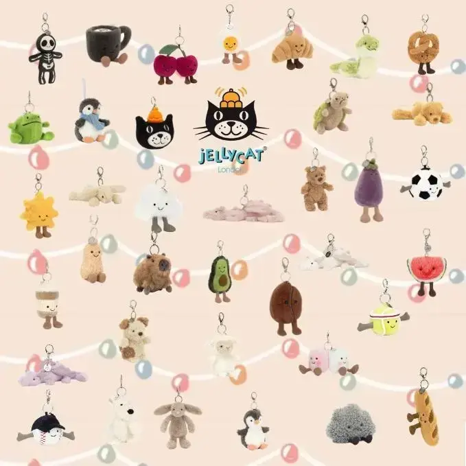 Jellycat Mini Plush Keychain – A range of cute and adorable designs; a delightful gift for children, birthdays, and collectors; a handy accessory that makes keys easy to locate.