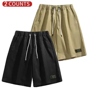 Men’s casual drawstring shorts, quick-dry elastic waist 5-inch shorts with pockets, lightweight breathable summer shorts for everyday wear, beach, sports