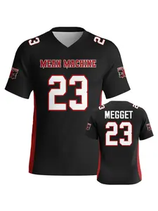 Mean Machine Prison Football Jersey, No. 23 Megget, just like the one from the movie 《The Longest Yard》, Black Red Color design. Made from breathable, comfortable fabric, it’s the perfect gift for movie fans.