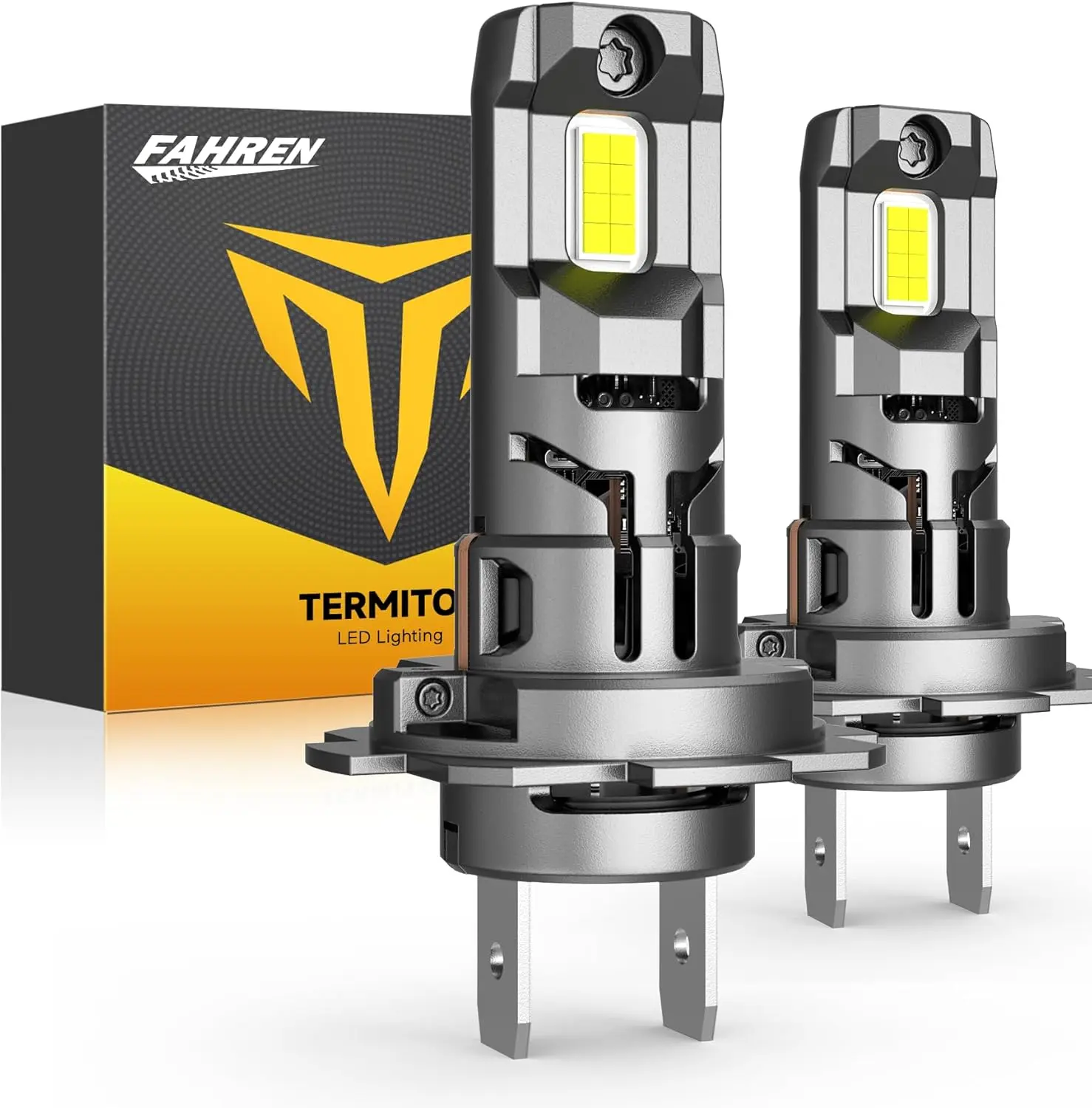 FORENNER Next-Gen H7/H7LL Fog Bulbs, 50000LM Super High Output, 6500K Cool White, Compact 1:1 OEM Plug-and-Play, CANbus Ready Error Free, IP68 Waterproof, 8500+ Longer Lifespan, Pack of 2