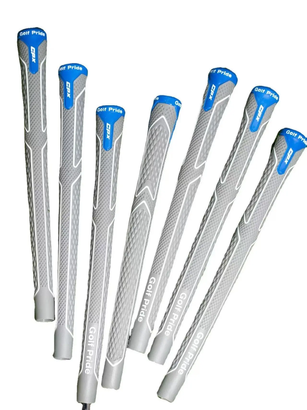 Women’s 10pcs Golf Club Replacement Grips - Soft Rubber, All-Weather Control, Comfortable Hold for Better Swing, Gray Blue PU Leather Anti-Slip Grips for Adult Golf Clubs