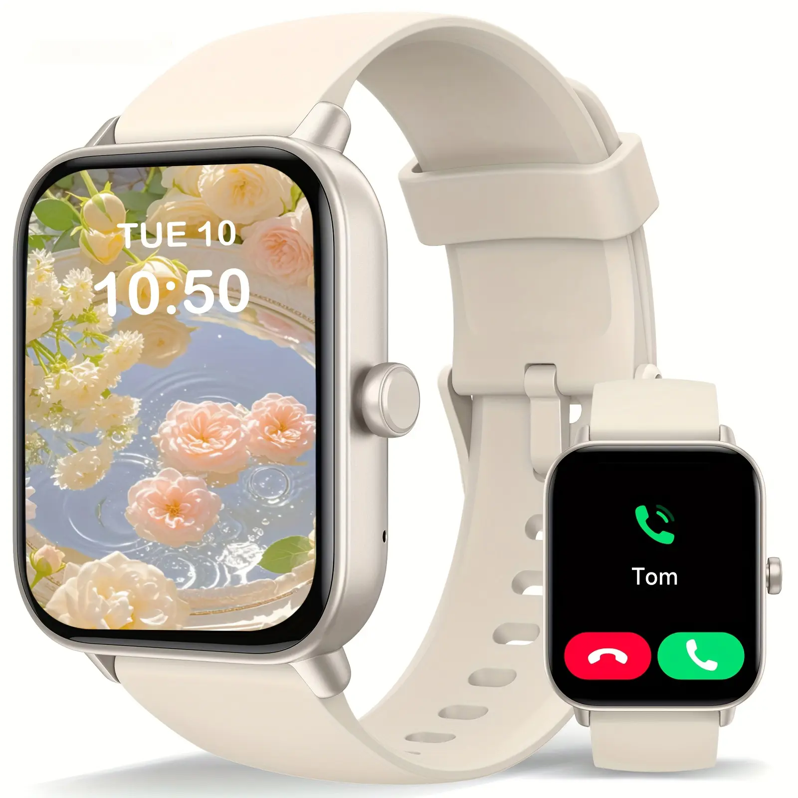 Smart Watch For Men & Women with Voice Assistant, IP68 Waterproof Activity Fitness Tracker With Wireless Call (Answer/Make), 1.8" Smartwatch, 100+ Sports Mode,Gift,Compatible iOS&Android Phones