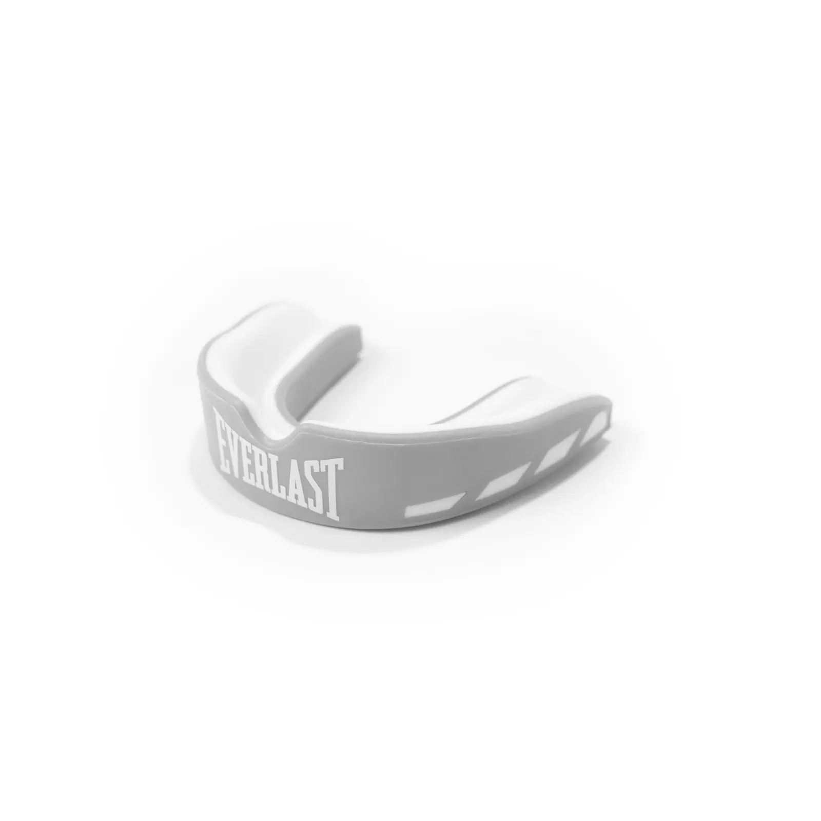 Single Sports Mouthguard with Dual Layer Construction for Superior Impact Protection, Shock-Absorbent Design - Grey/White, Sports Mouthguards