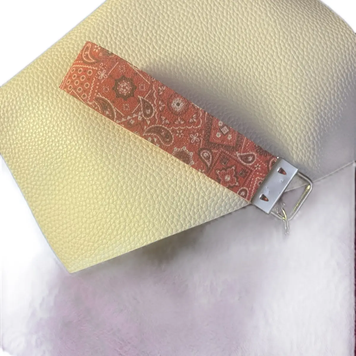 Red Bandana Wristlet Keychain