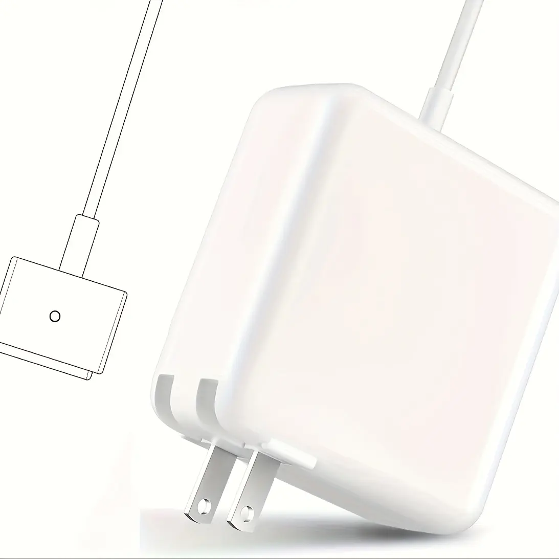 MacBook Air charger 45W magnetic MagSafe 2T connector laptop charger suitable for 11-inch and 13-inch MacBook Air models released after 2012, applicable from 2012 to 2017