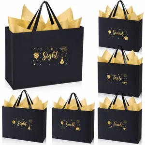 5 Sensory Gift Bags Set, Includes Paper Towels, Kraft Paper Bag, Ribbon Handle, Perfect for Anniversaries, Valentine's Day, /