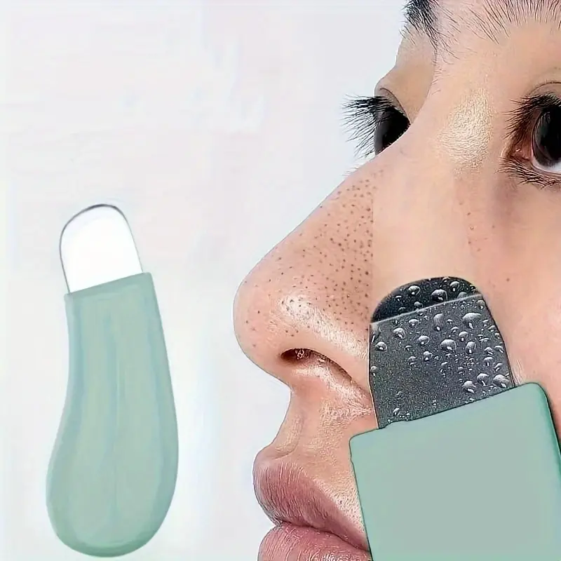 Stainless Steel Blackhead Remover Tool, Deep Cleansing Face Scraper for Nose & Pores, Skin Scrubber Face Spatula with Silicone Cover, Reusable Skincare Tool for Women & Men, Facial Care Tool, Facial Cleaning Tool