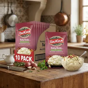 Idahoan Baby Reds Mashed Potatoes with Roasted Garlic & Parmesan - 10 Pack | Gluten-Free & Easy Meal!