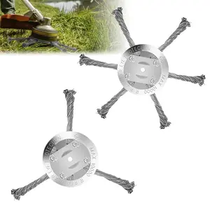 String Trimmer for Electric Battery Powered Cordless , Weed Eater, Moss & Rust Removal 6 inch Steel Wire Rotary Brush Cutter Trimmer Head, (Bore 0.2inch/5mm) Weed Wacker Replacement Heads, Wired Trimmer Head Replacement Lawn care#SummerVibes summervibes,s
