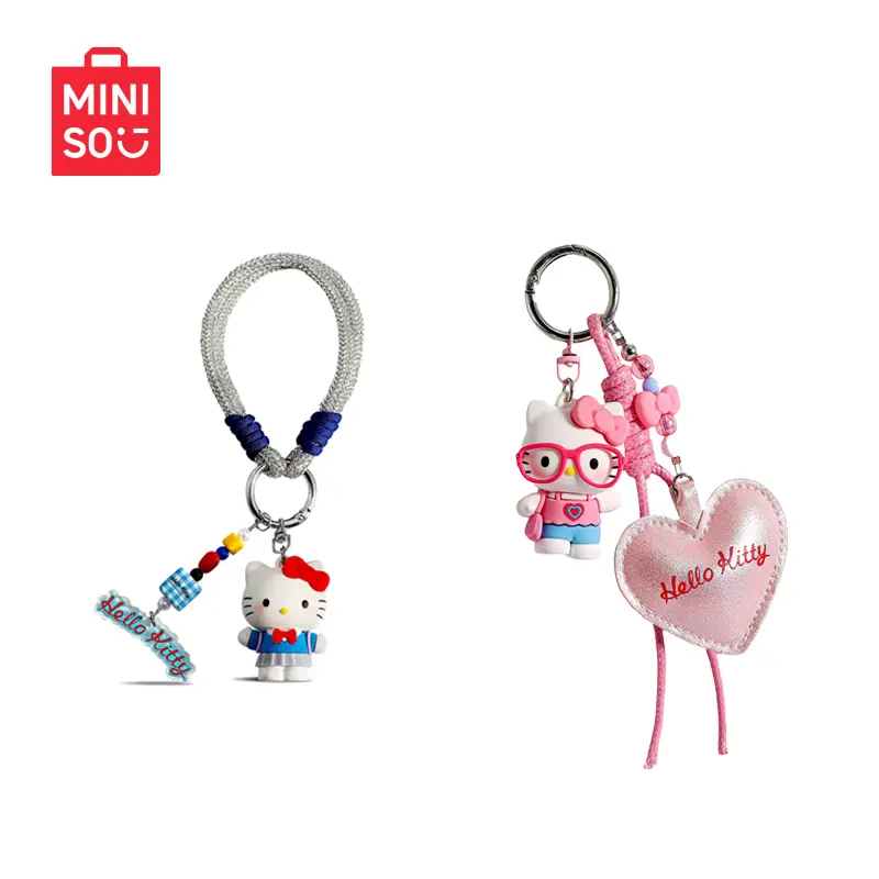 Miniso Hello Kitty Keychain, Cute Cartoon Bag Charm, Minimalist and Compact Pendant for Everyday Casual Backpack Decor