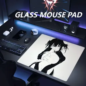 Electronics Gaming Glass Mouse Pad, Anime Mousepad , Anime Print Design, Multiple Sizes Available, High-Quality Material, Perfect Gift Idea