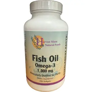 Harvest Moon Omega-3 Fish Oil Molecularly Distilled  200 Capsules